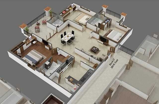 3 BHK 1730 Sq. Ft. Apartment