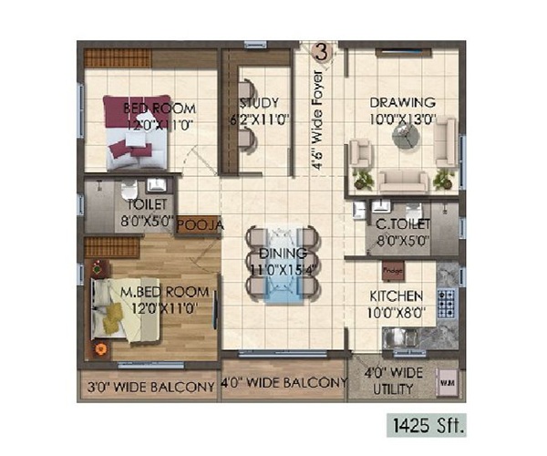 vertex siris signa apartment 2 bhk 1425sqft 20260709150733