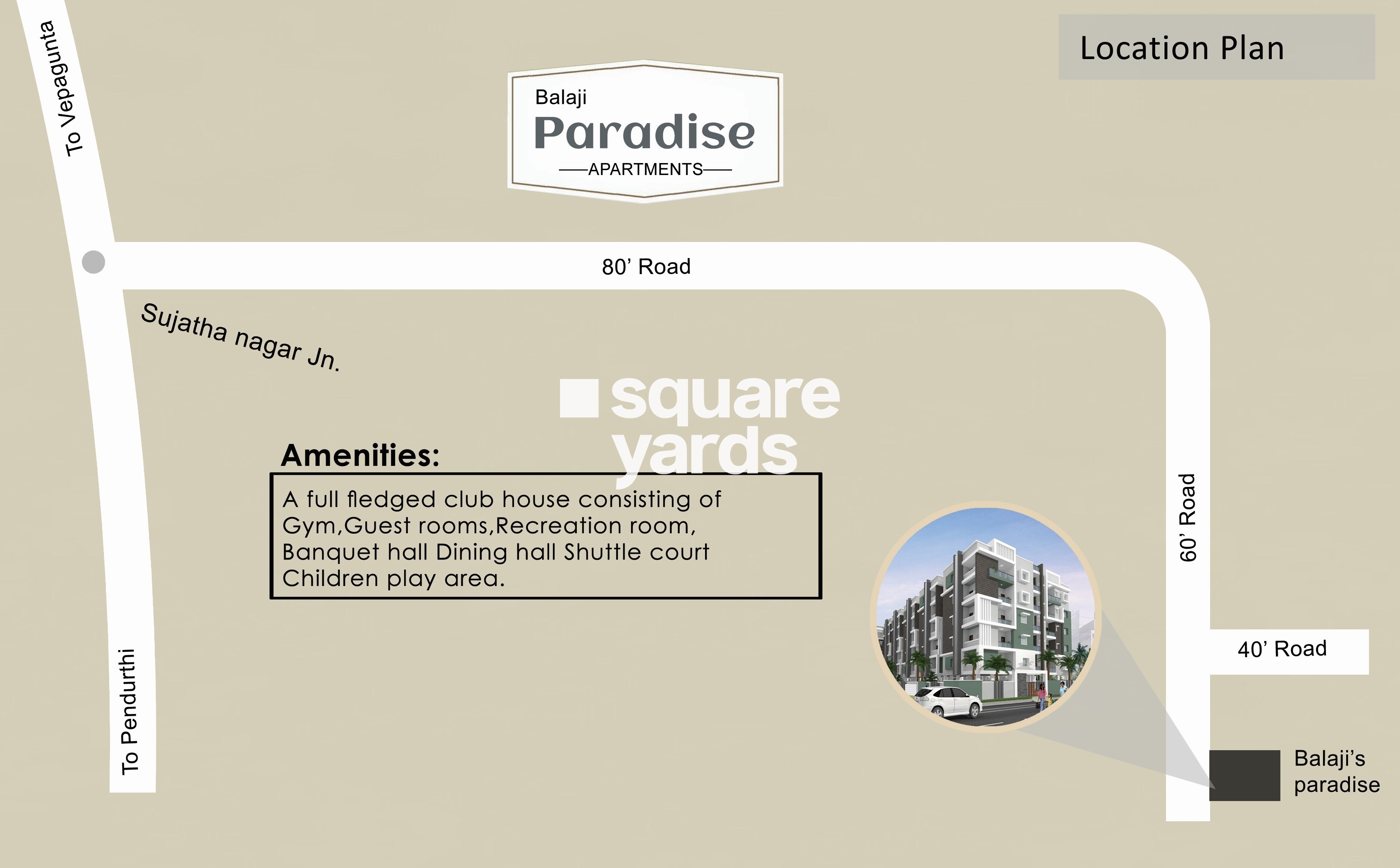 Balaji Paradise Apartments Vizag Location Image