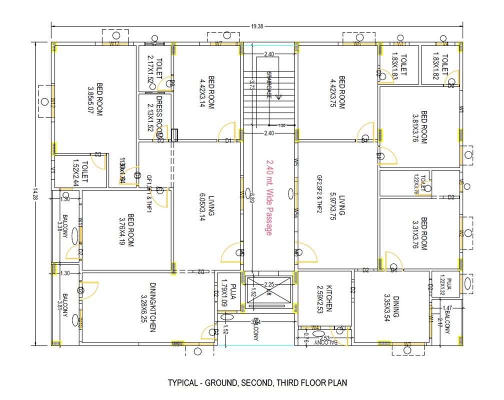 Dharmik Bhavan Floor Plans