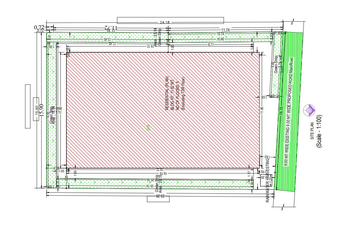 Home-Maruthi-Towers-4_a room with a wall with a projector screen