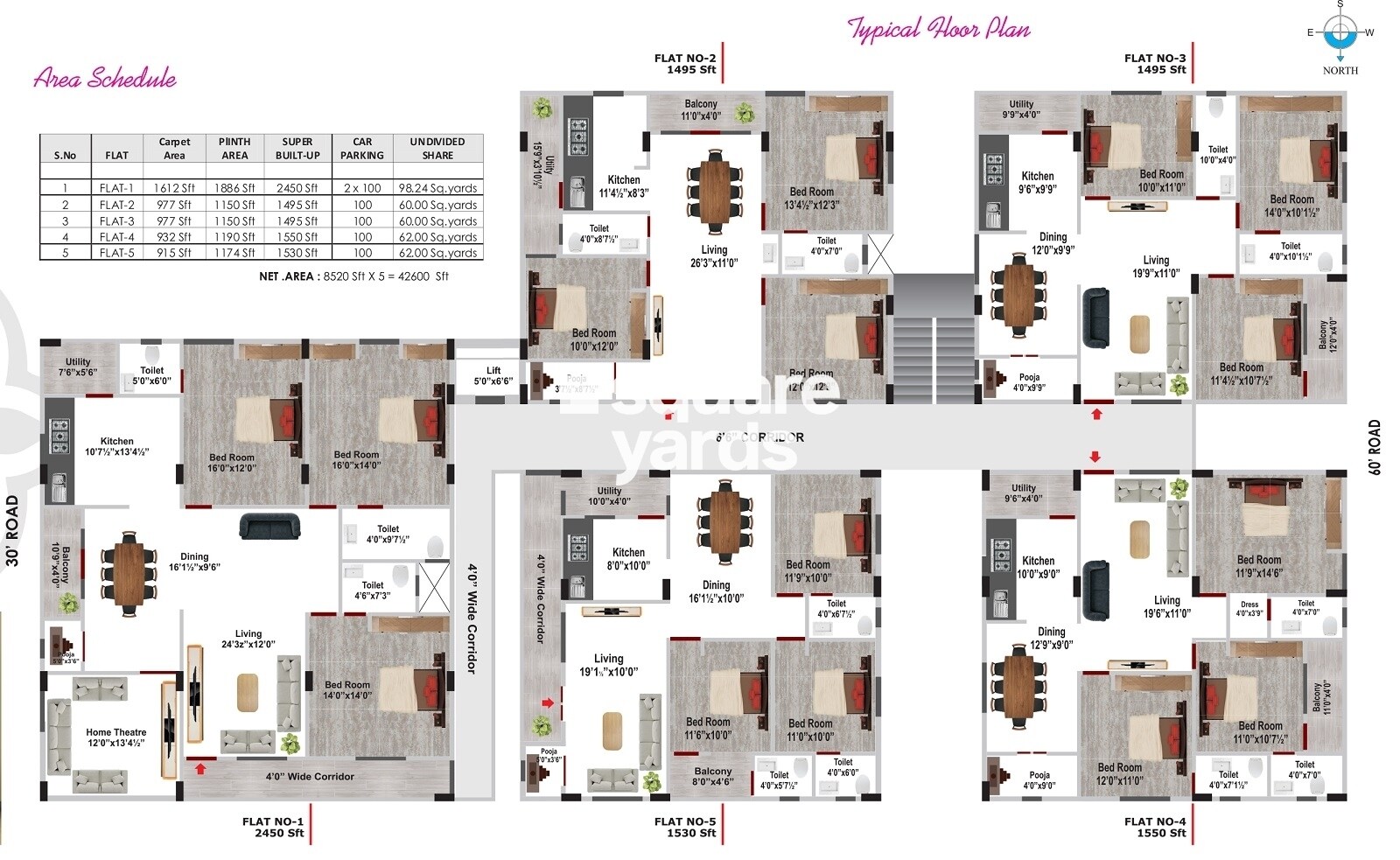 KP Lakshmi Pearl Floor Plans