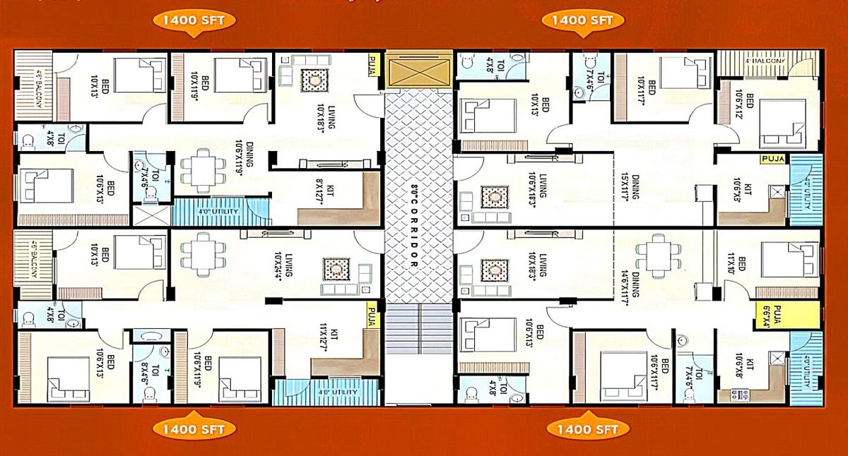 DKML Krishna Chandra Paradise Floor Plans