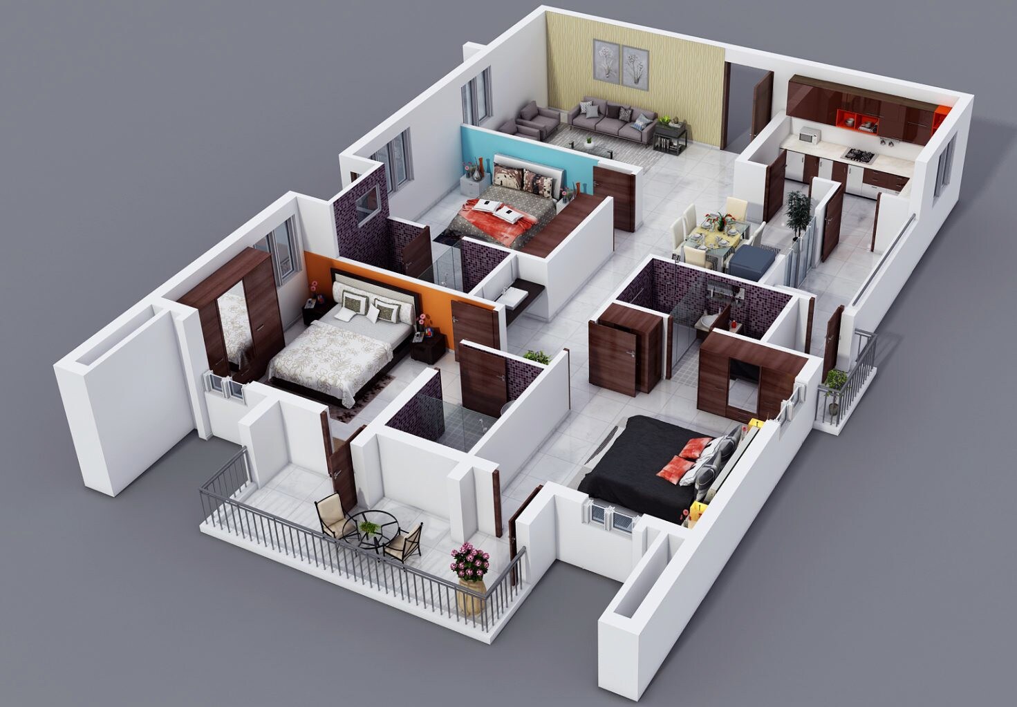 3 BHK 1609 Sq. Ft. Apartment