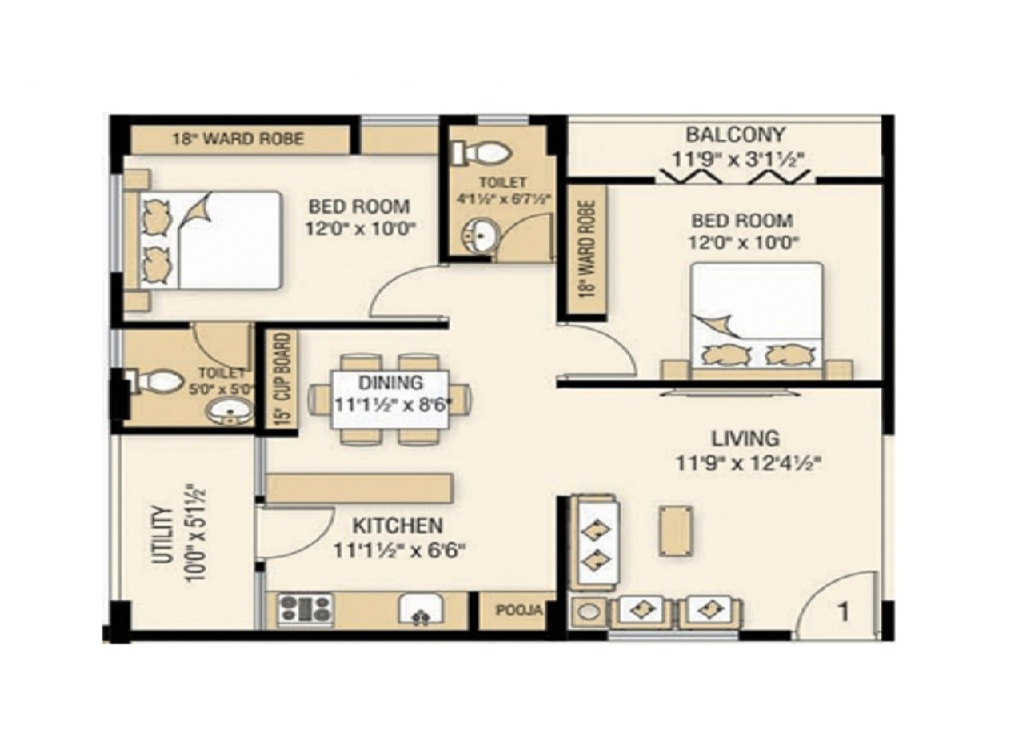 kavya vijaya valencia apartment 2 bhk 990sqft 20265312125330