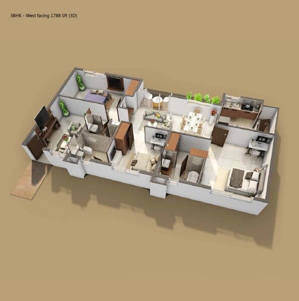 3 BHK 1788 Sq. Ft. Apartment