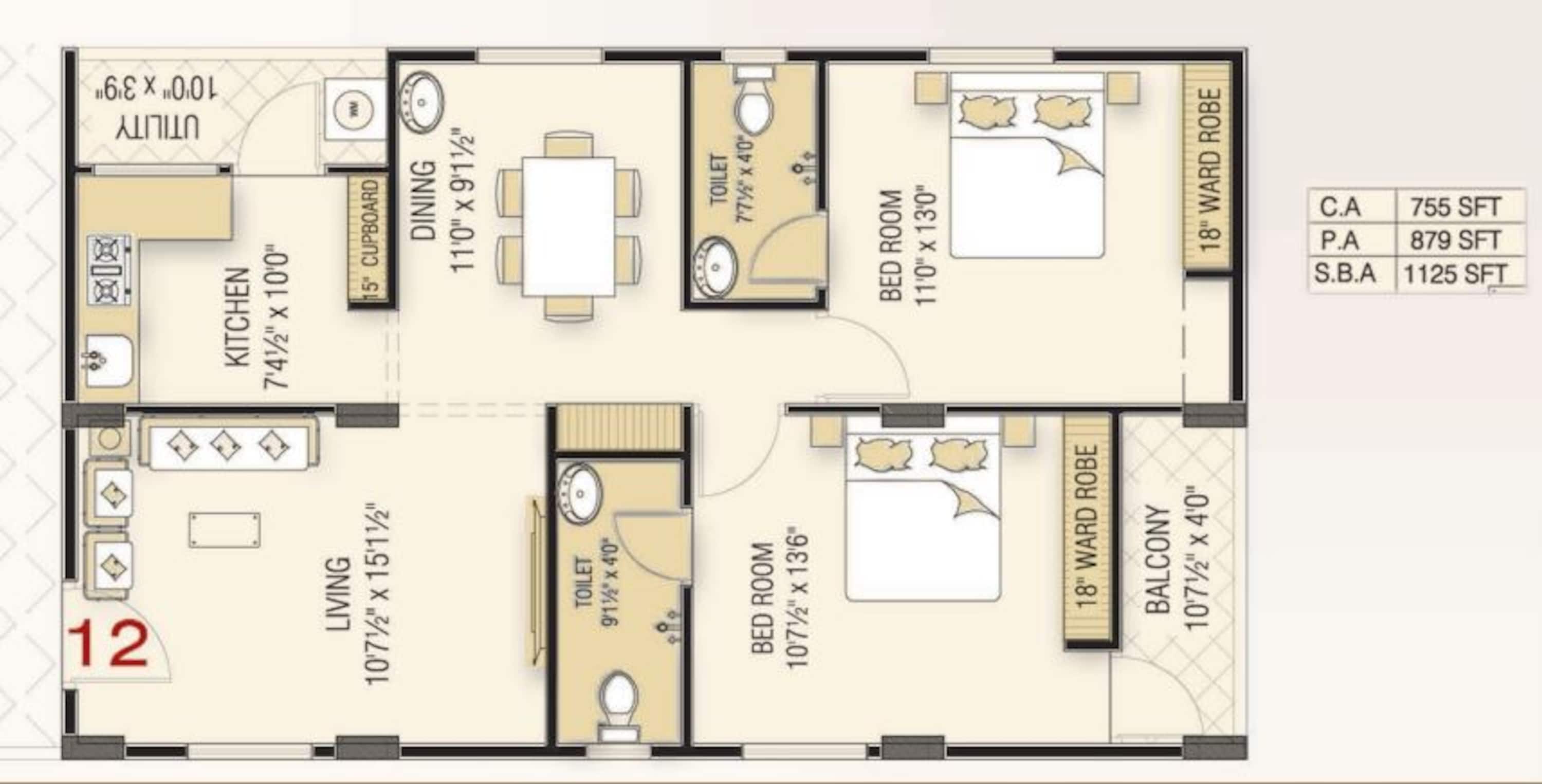 sardar nest sapphire and square apartment 2 bhk 755sqft 20204611154636