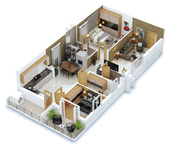 2 BHK 1453 Sq. Ft. Apartment
