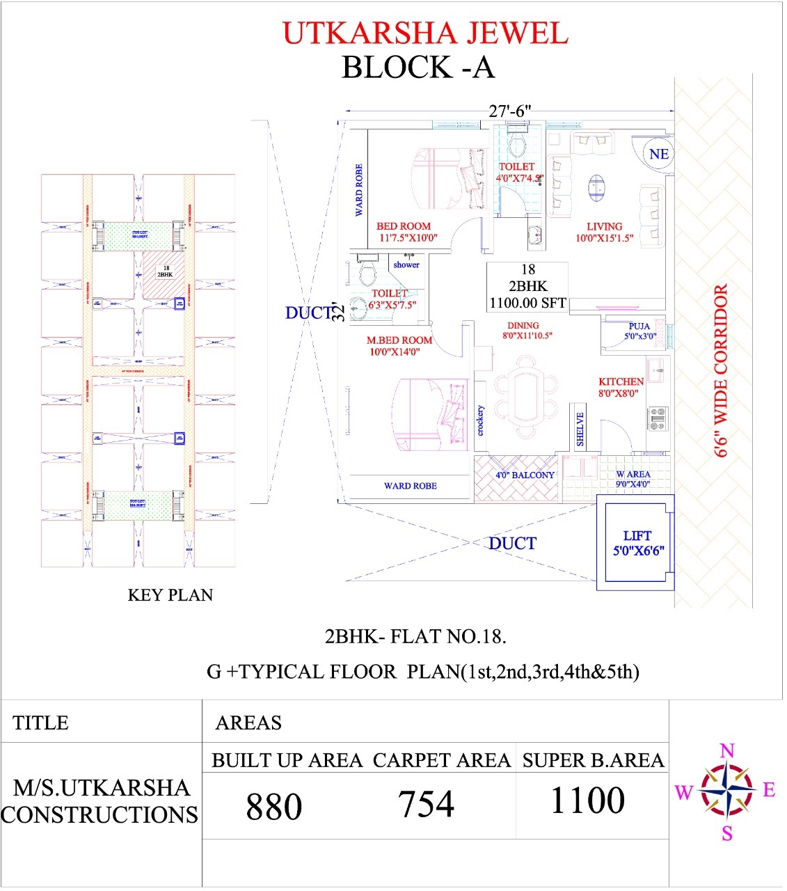 Utkarsha Jewel Floor Plans Tagarapuvalasa, Vizag