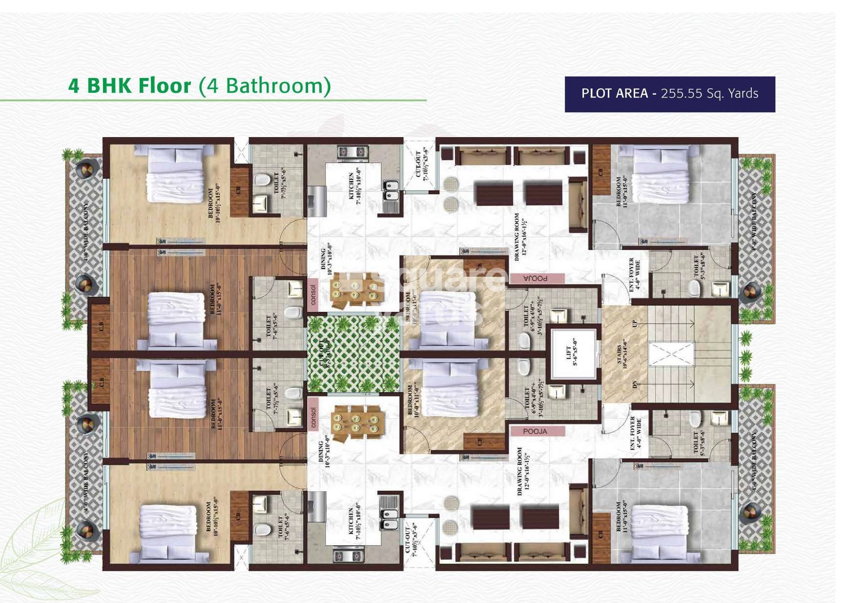 GHB Splande in Patiala Road, Zirakpur @ 56.00 Lac - Floor Plans ...