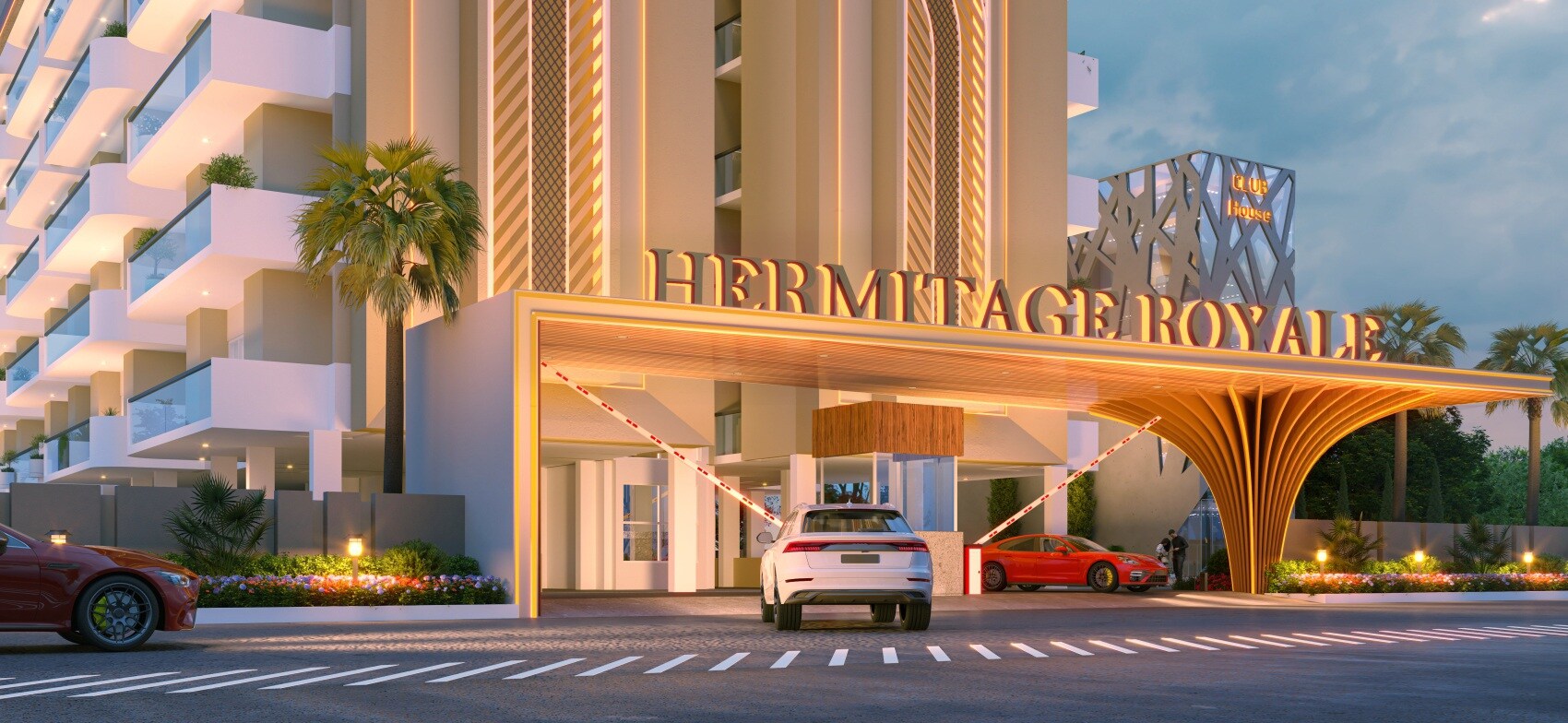 Hermitage Royale Entrance View