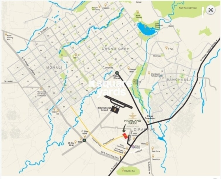 Highland Park Chandigarh Location Image