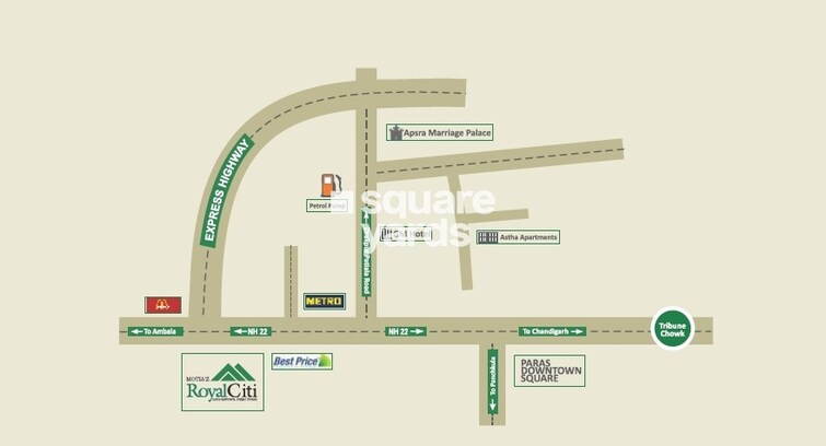 Motia Royal Citi Apartments Location Image