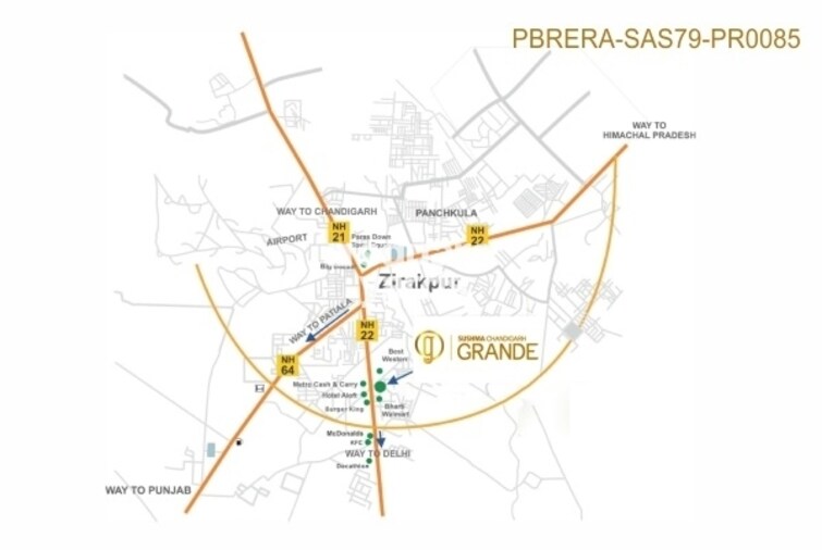 Sushma Chandigarh Grande Location Image