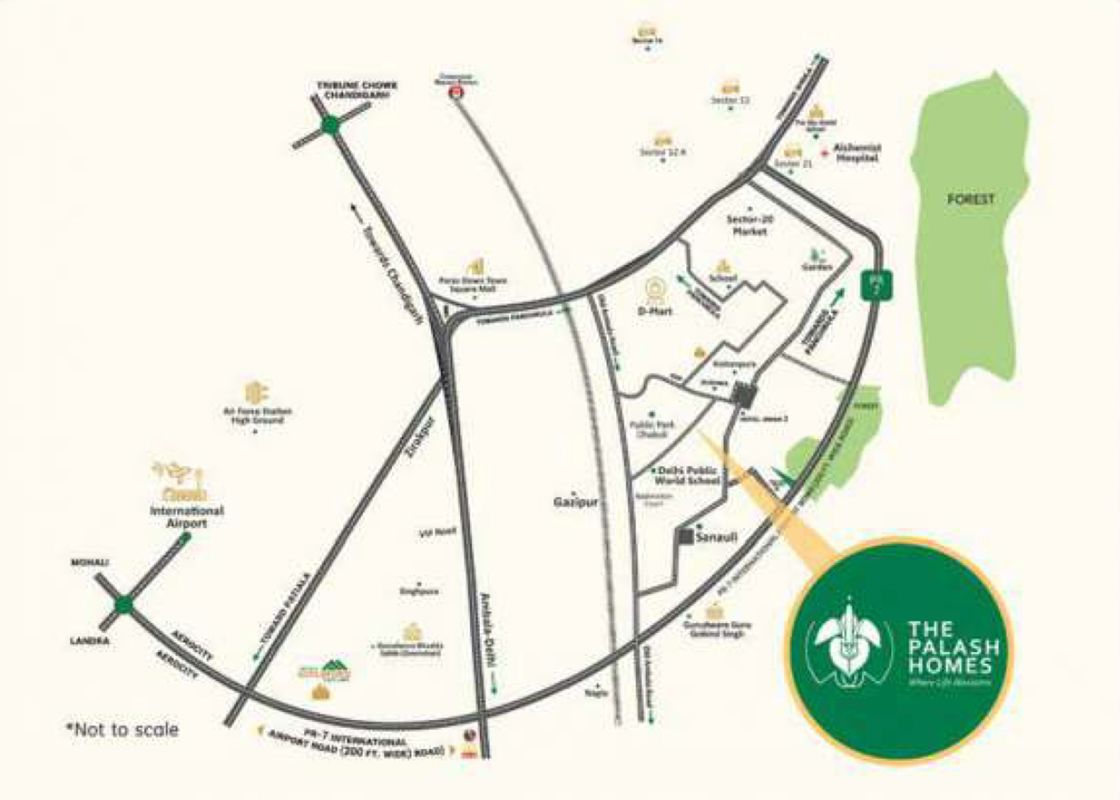 The Palash Homes Location Image