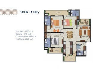 3 BHK Apartment For Resale in Artique Uptown Skylla International Airport Road Zirakpur  7557885