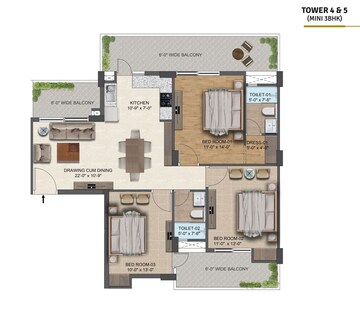  3 BHK Apartment at Aura Gazania, High Ground – for Sale