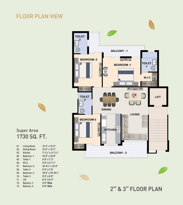 Other, bliss-orra 3 Bedroom 1730 Sq.Ft. Apartment In Ambala Highway Zirakpur 9349705