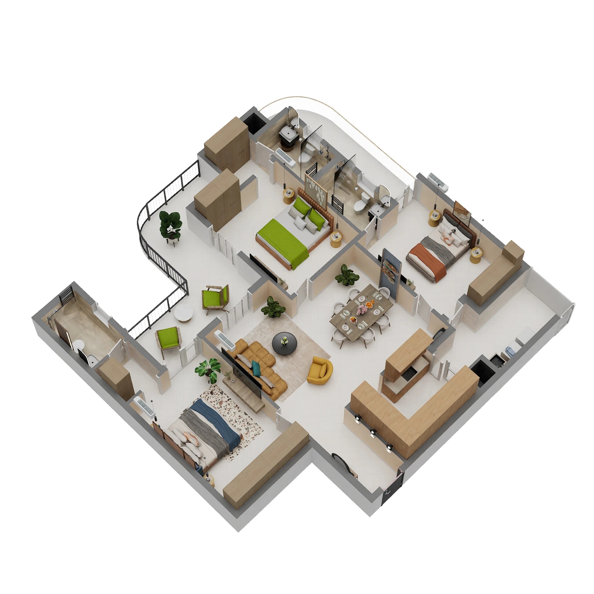 3 BHK 1130 Sq. Ft. Apartment