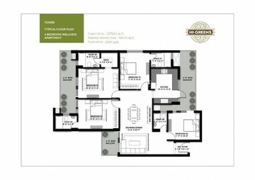  4 BHK Apartment at MRS Hi Greens, Kishanpura – for Sale